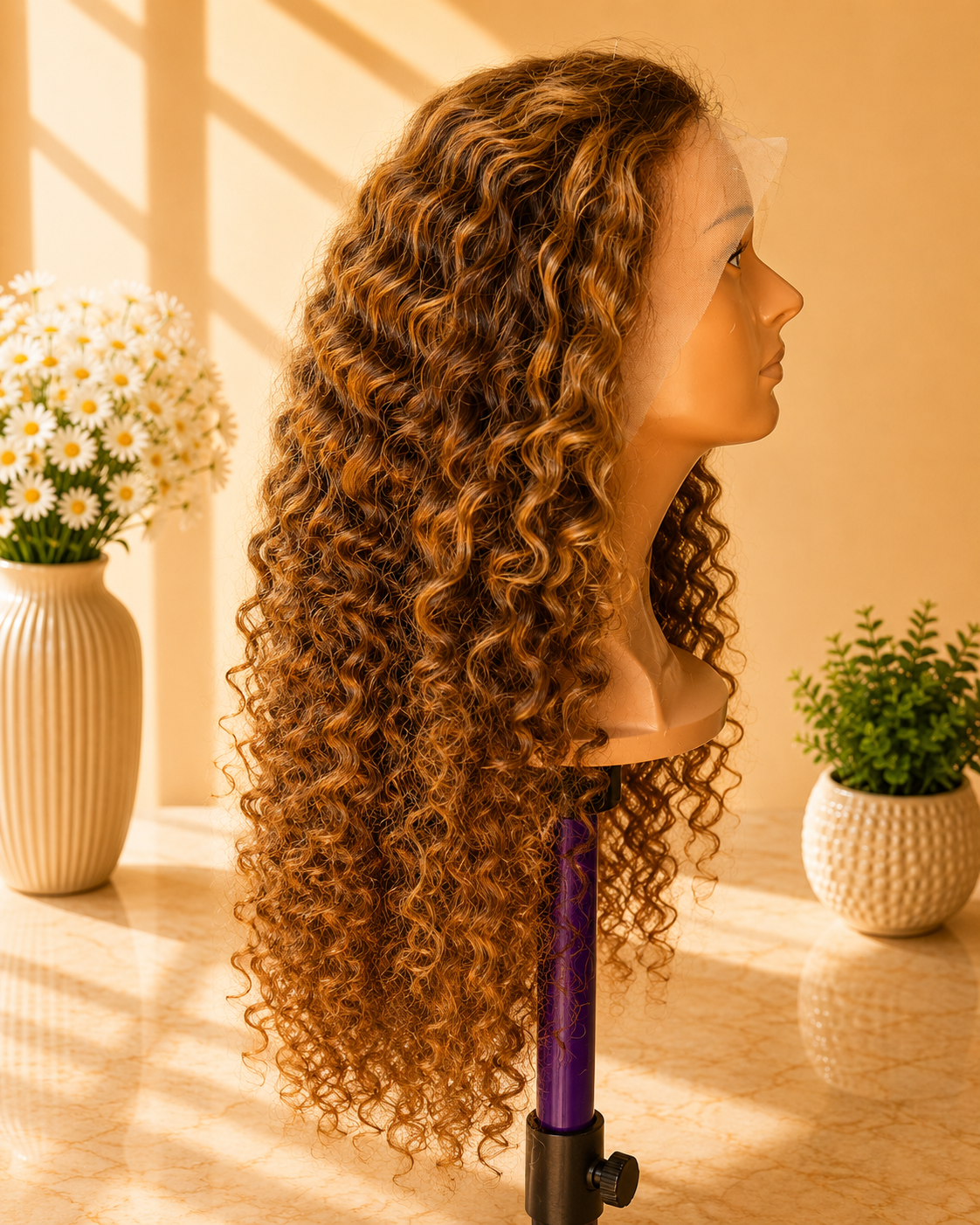 26” Honey Blonde Deep Wave  Raw/HD Lace