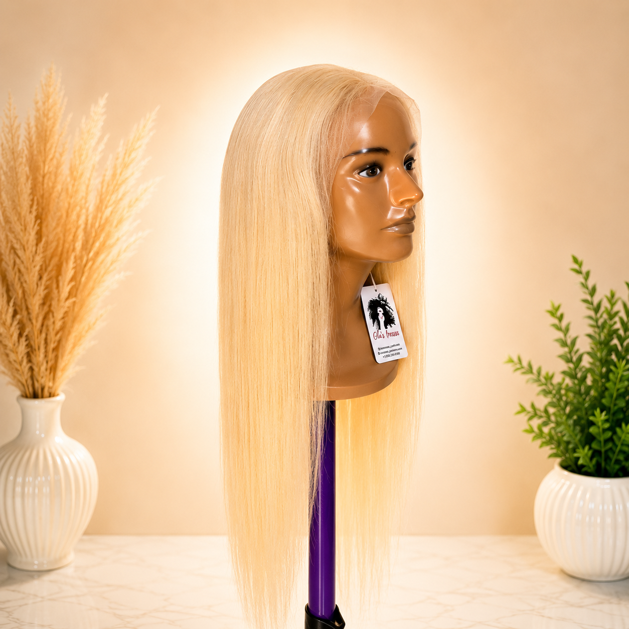 26" Straight Wig 613 Raw /HD