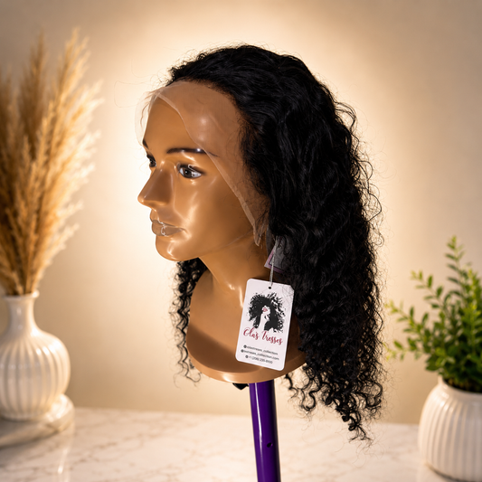 16” Curly Natural Black Raw/Hd