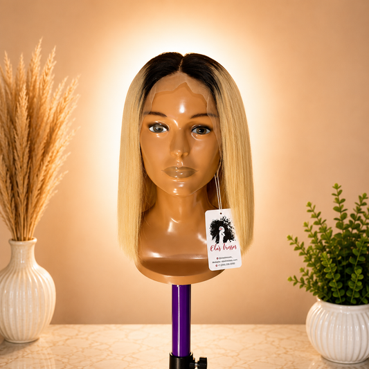 12” Bob Honey Blonde/ Natural Black Raw /HD Lace