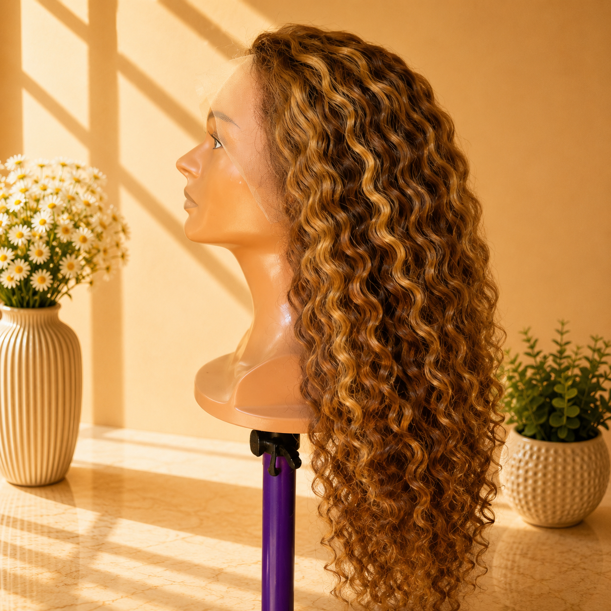 26” Honey Blonde Deep Wave  Raw/HD Lace